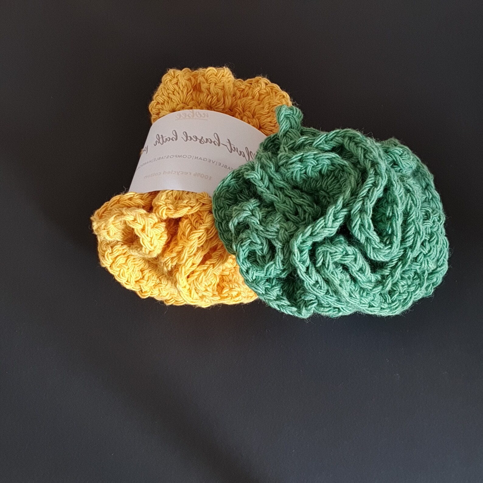 Recycled Cotton Pouf Bath Sponge Vegan Shower Pouf Etsy
