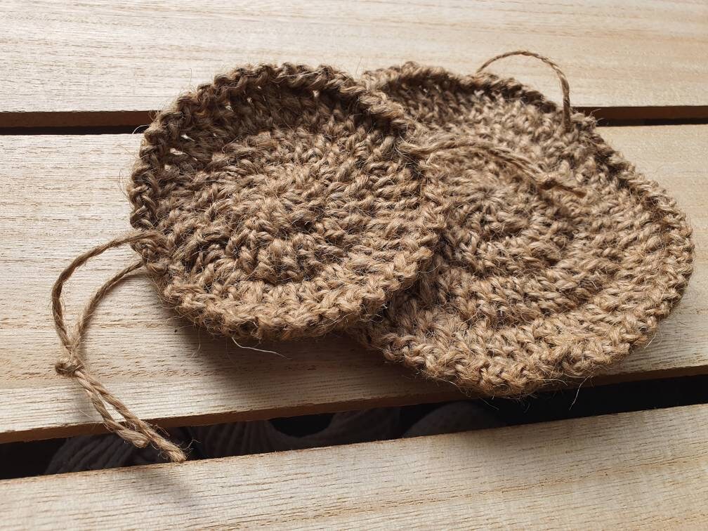 Ecofriendlyjute exfoliating sponge jute body Scrubber face Etsy