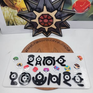 Pokémon Unown Fridge Magnets Complete Set 28 Plus Bonus 