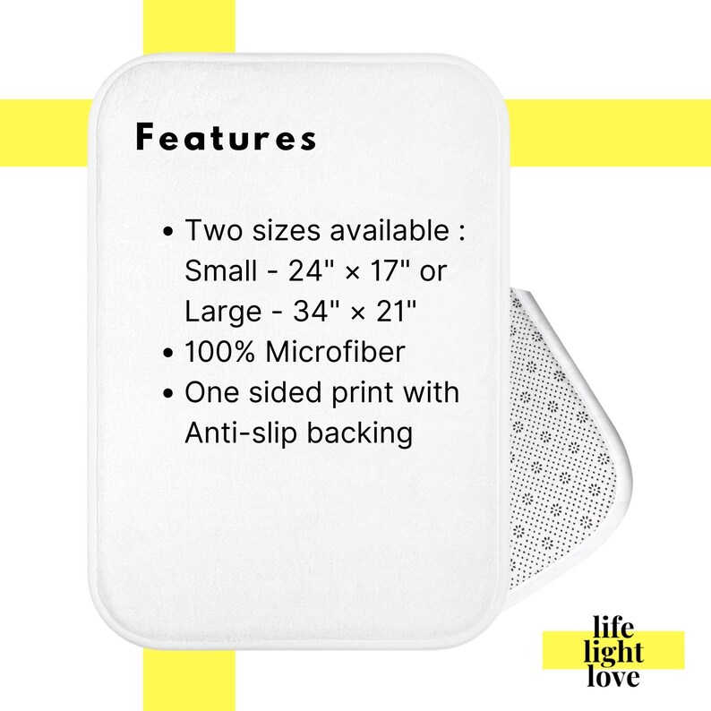 Boho Bath Mat, Black and White Mudcloth Style, Bohemian Bathroom Decor, Modern Scandi Geometric