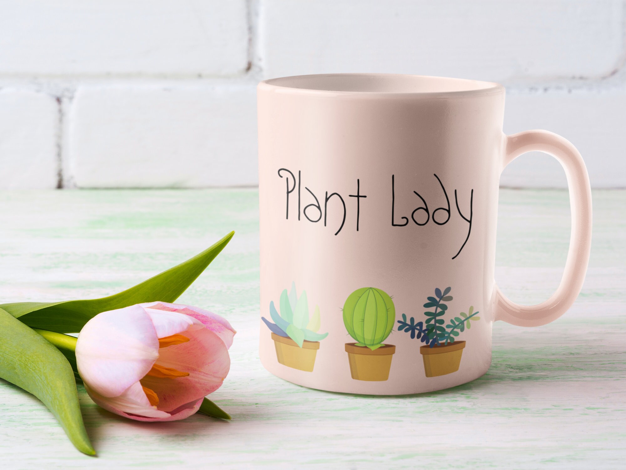 Plant Mom Mug / Plant Lover Gift / Succulent Coffee Mug for Etsy