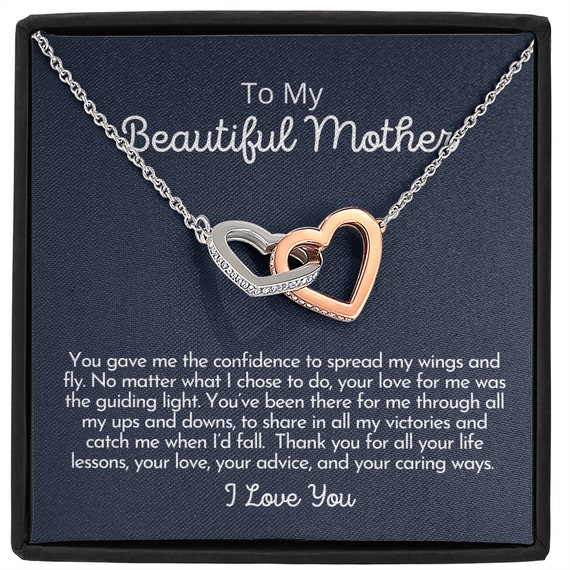 Mother's Day Gift, Mothers Day Jewelry, to My Beautiful Mother Necklace for Mom from Daughter, Son, Mom Christmas Mom Birthday, Mom Necklace