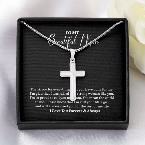 Cross Necklace for Mom From Daughter 