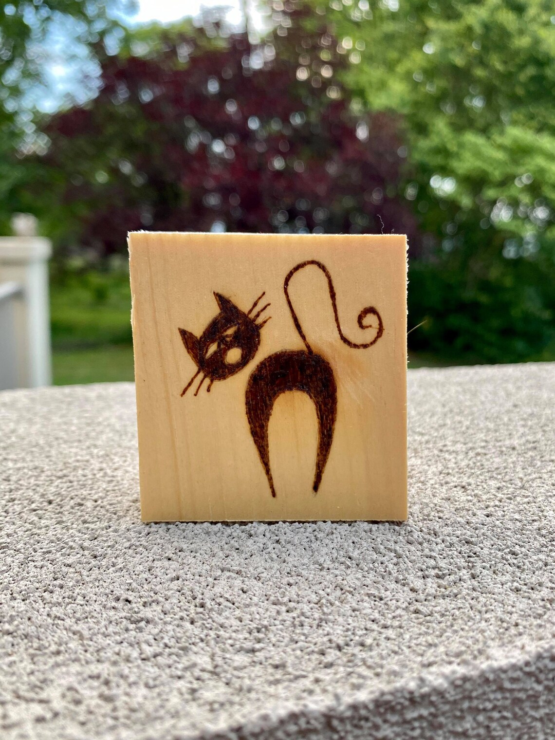 Kitty Cat wood burning Etsy
