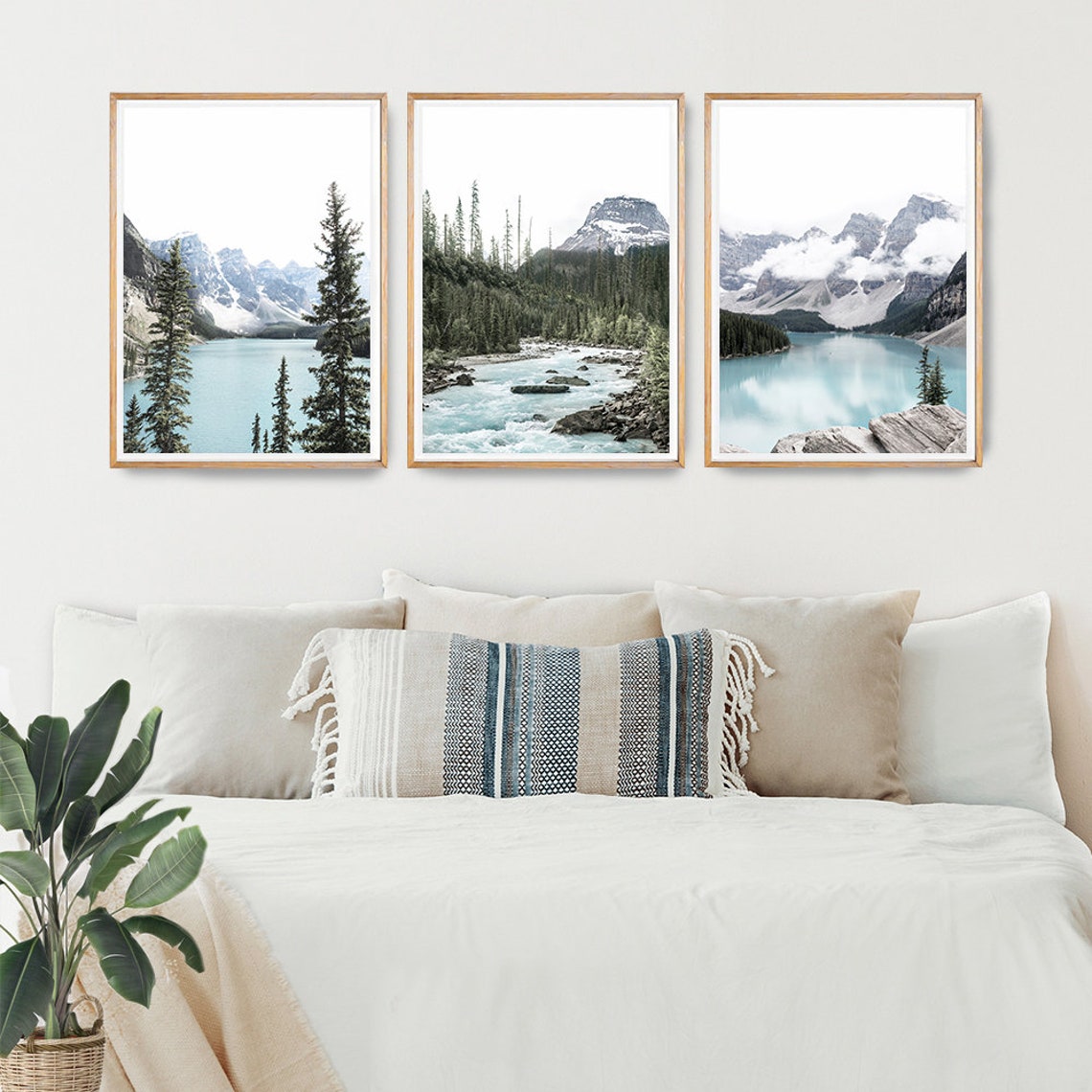 Mountain Lake Print Set of 3 Landscape Lake Louise Poster - Etsy Canada
