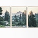 Nature Art Set of 3 Mountain Wall Art Landscape Print Set Lake Mountain Set Nordic Wall Art Set National Park Prints Giclee Nature Poster