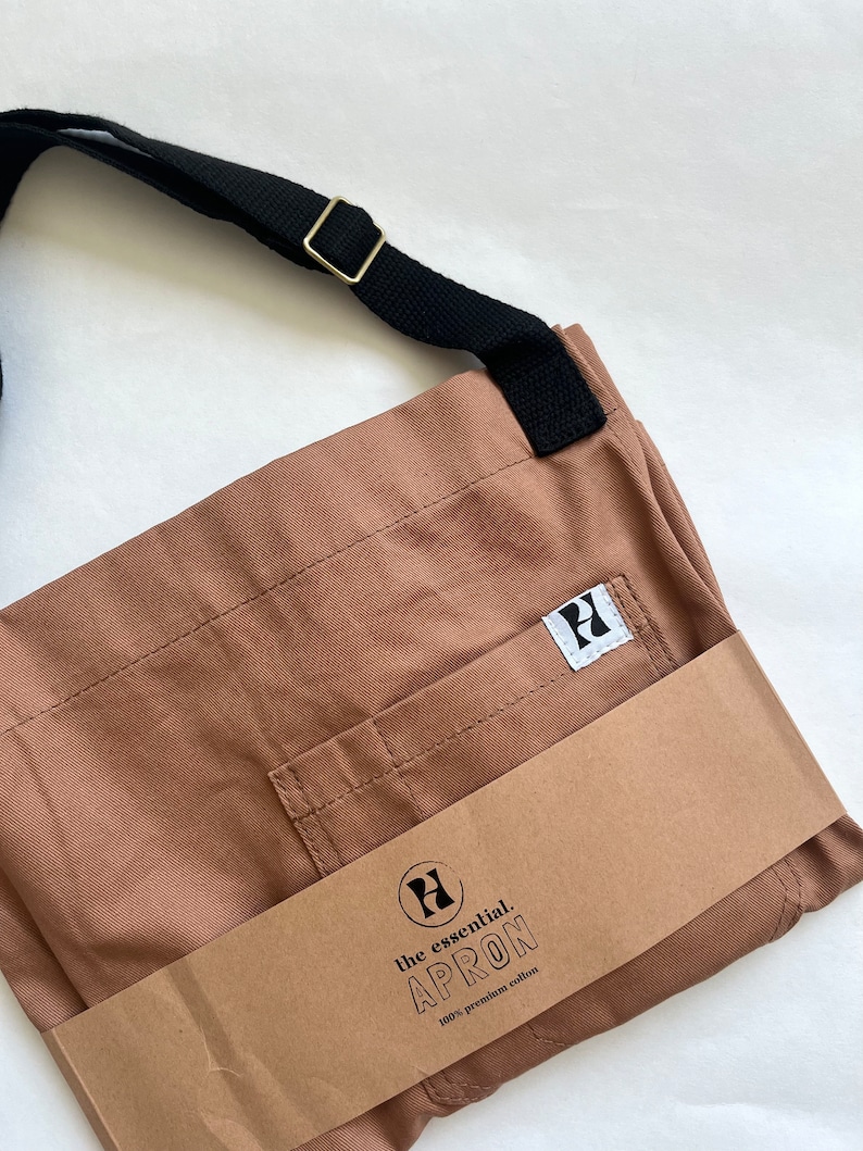 Essential Classic Apron, Waterproof, Smart Pockets, Cotton Straps, Chef, Barista, Restaurant, Barber, Florist (Sewing Custom Available)