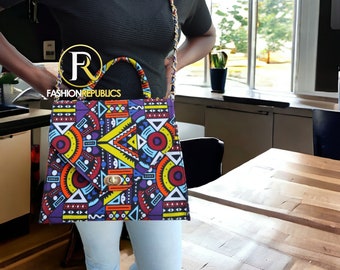 Ankara Bag, African Handbag, handbag, African Shoulder bag, African office Bag, Ankara handbag,Gift for her,Women bag, Women handbag,