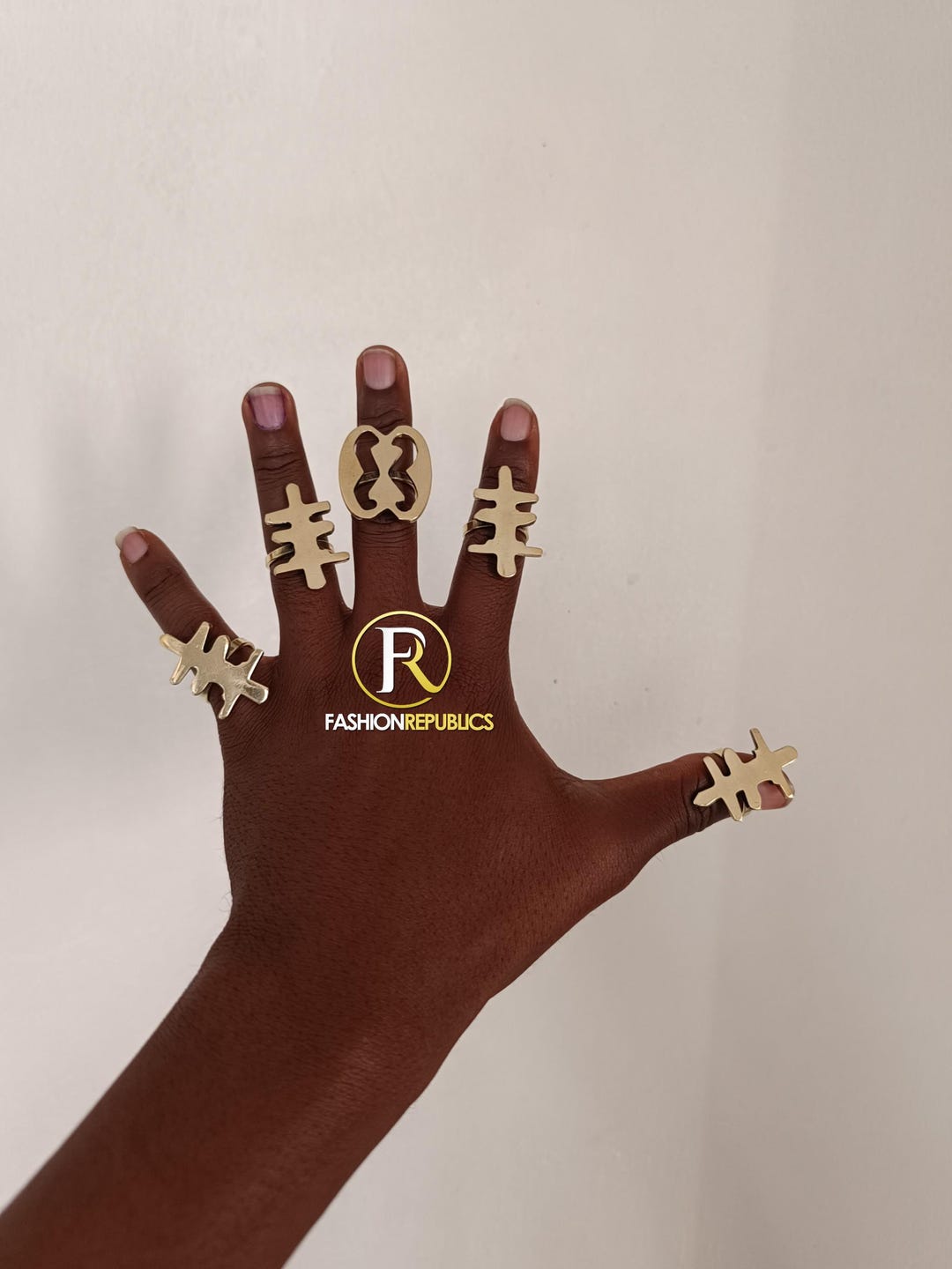 5 Adinkra Rings,adjustable Brass Rings,brass Ring, African Brass Rings ...