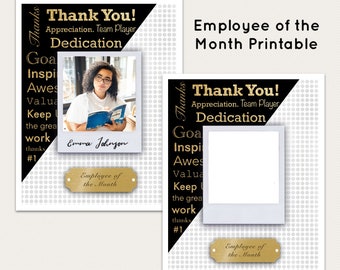 Employee of the Month Printable Set - Etsy
