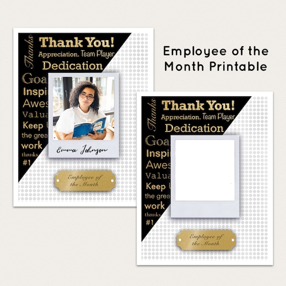 Employee of the Month Printable - Etsy