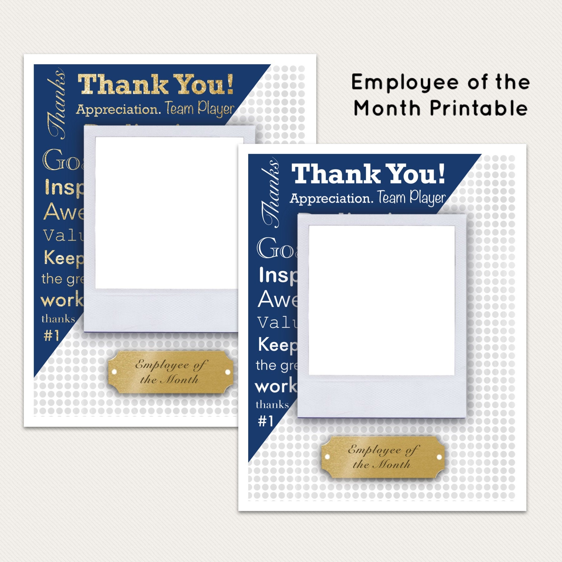 Employee of the Month Printable Set - Etsy