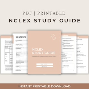NCLEX Study Guide | NCLEX RN study guide | Nursing Students | Nursing Study Guide |  nclex prep |  nclex review | nclex study notebook