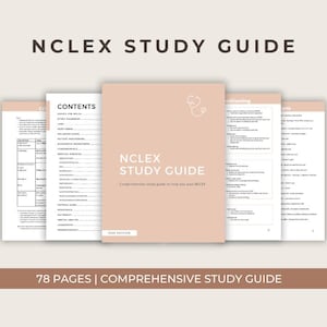 NCLEX Study Guide: 2026 Edition, Nursing Exam Prep (Digital Download)