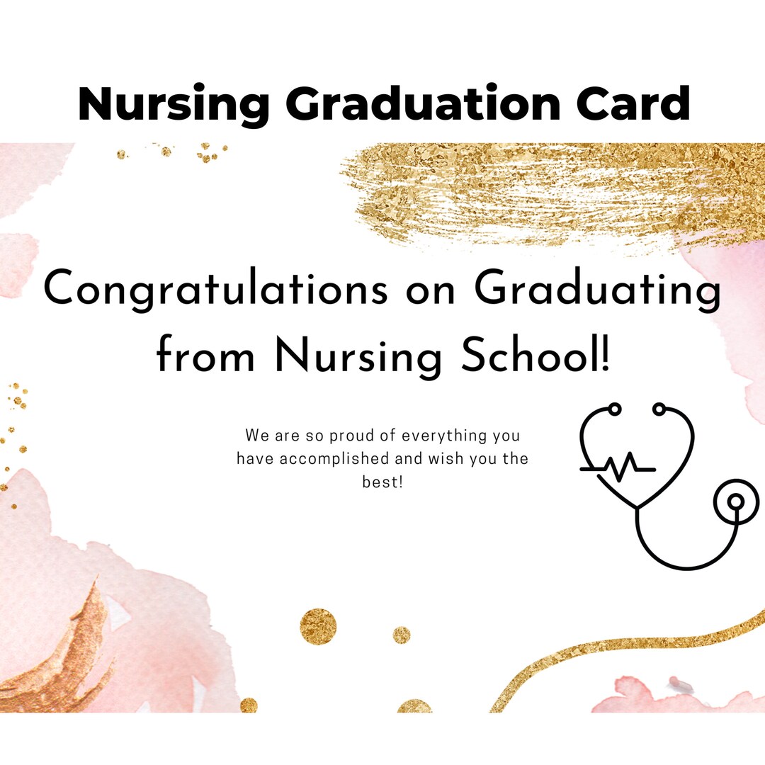 Nursing Graduation Card Graduation Gift RN Graduation Card Grad Card ...