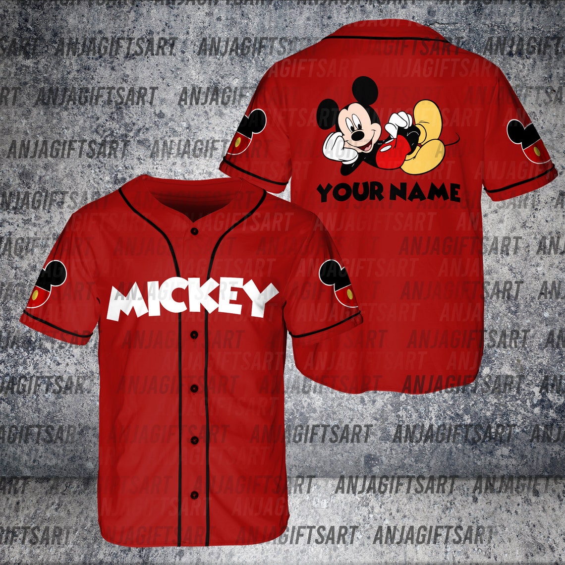 Personalized Mickey Baseball Jersey Mickey Baseball Shirt Etsy