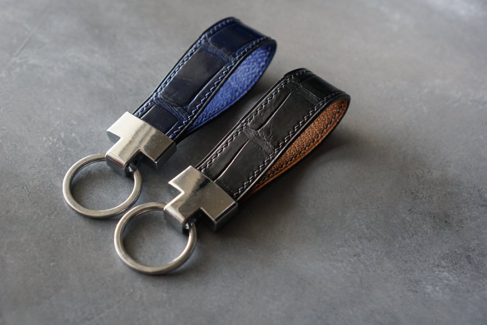 Personalized Leather Keychain Key Chain Ring - The Henry, Blackat Holtz Leather