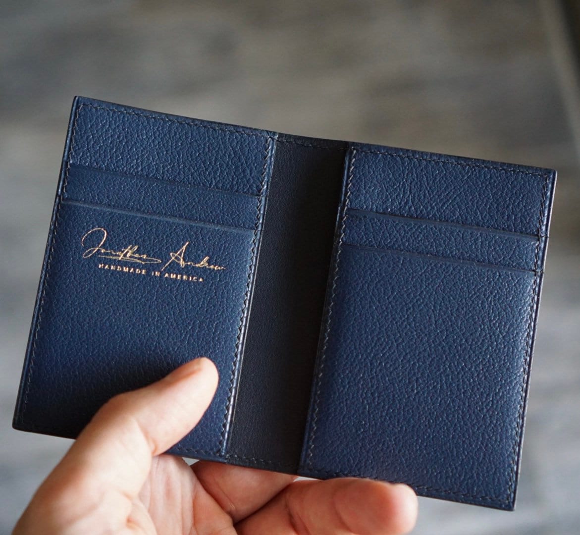 Hand-made Calvi Duo Cardholder French Haas Barenia 