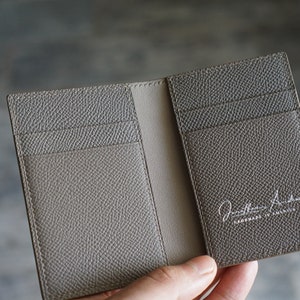 HERMES Plain Leather Card Holders