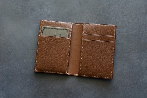 Handmade Epsom Calf Leather Credit Card Holder Free Shipping -  Israel
