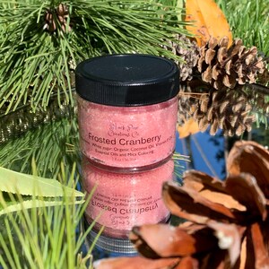Frosted Cranberry Sugar Body Scrub, Exfoliating Body Scrub, Sugar Scrub