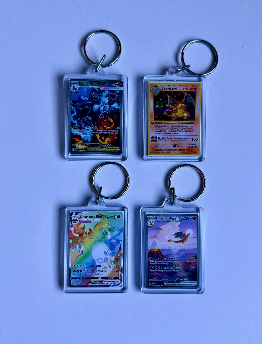 4 X Pokemon Charizard Keychains - Etsy