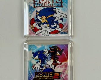 Coasters 2 x Retro Sonic Adventure Video Game Drinks Coasters