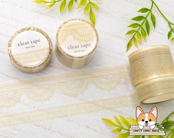 1 roll | 15mm or 30mm | Mind Wave | Clear Matte PET Tape | Thin Lace - Thick Lace