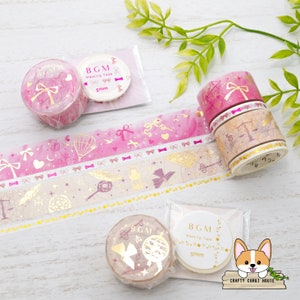 1 rollo / 5 mm o 20 mm / BGM / NATURE POETRY Cinta washi de aluminio / Amor - Cinta rosa - Arte - Little Star