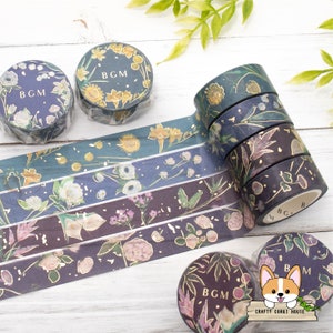 1 roll | 15mm | BGM | Garden Flowers Foil Washi Tape | Daffodil - Anemone - Calla Lily - Hydrangea