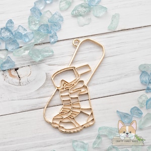 1 pc set | Snowboarding Open Bezel Charm | Snowboard Gear | Winter Sport | Gold