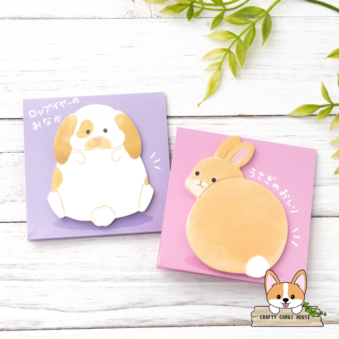 30 Sheets | Mind Wave | POMPON HIP Rabbit Stand Sticky Notes Memo Pad ...