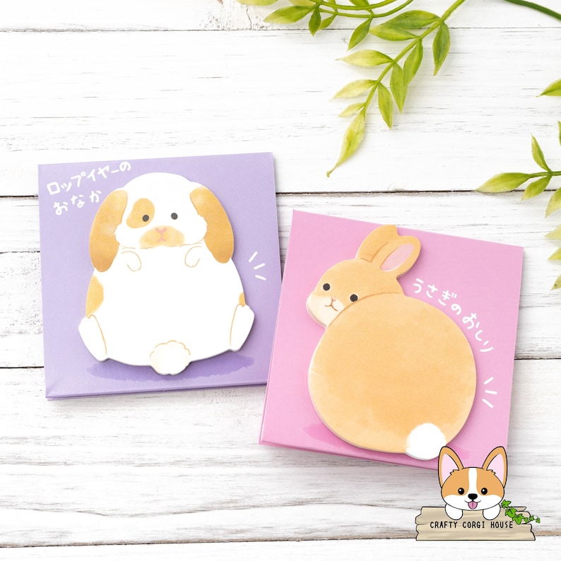 Sticky Bottom Rabbit 30 Sheets | Mind Wave | POMPON HIP Rabbit Stand Sticky Notes Memo Pad ...
