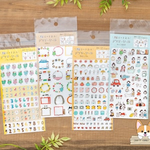 1 sheet | Furukawashiko | Wa-Life Daily Clear Stickers | Numbers - Frames - Plans - My Life