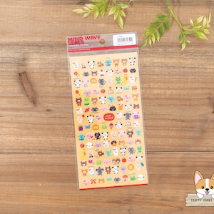 1 sheet | Mind Wave | PUCHI PUCHI Animal Clear Stickers | Lucky Animals