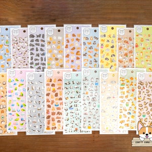 Dog and Cat Puffy Stickers Sticker Books Scrapbooking Card Making Kids  Crafts Gifts Kawaii Stickers Cute Stickers 