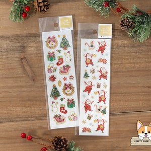 1 folha | NB | Adesivos de resina de Natal BIJOU | Conto de Natal - Papai Noel