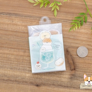 90 sheets | Kamio | PATAPATA Yeastken Dog Bread Sticky Notes Memo Pad Booklet | Cream Soda