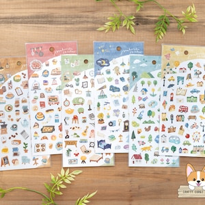 1 sheet | Mind Wave | MAHOROBA (Utopia) Mirrorcoat Paper Stickers | Cafe - Kitchen - Living Room - Bedroom - Forest - City