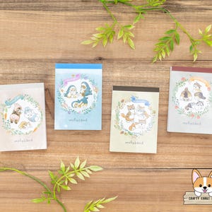 100 sheets | Sun-Star | Cat Kigurumi Mini Memo Pad | Rabbit - Shark - Fox - Red Panda