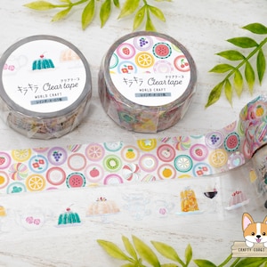 1 roll | 20mm | World Craft | Sweets KIRAKIRA Foil Clear PET Tape | Candy (Wagashi) - Jelly