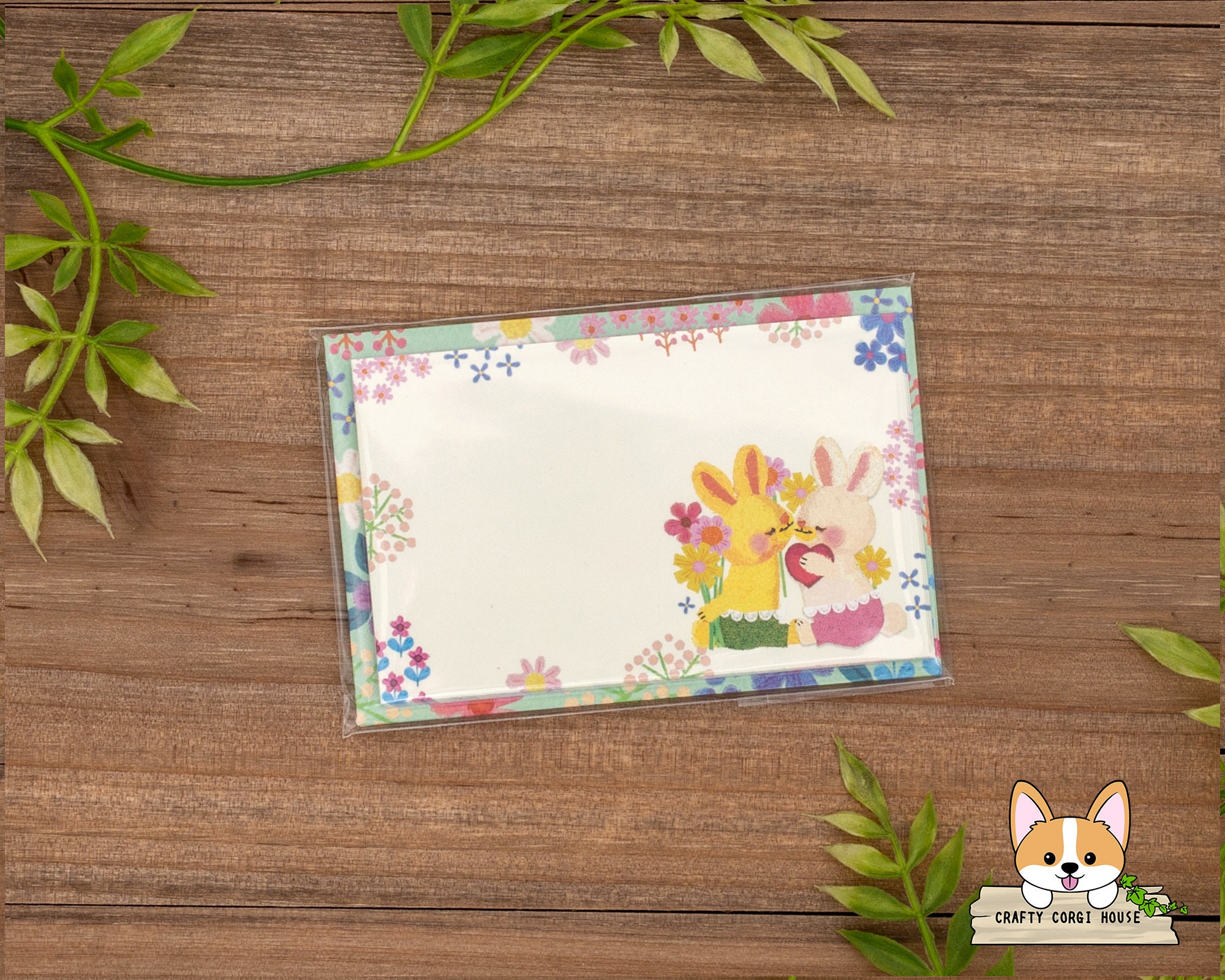 Mini Message Card 5 Sheets 5 Envelopes | Active | Upcheeka Double-sided Printed Mini ...
