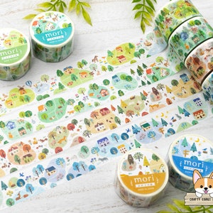 1 roll | 25mm | Mind Wave | Outdoor MORI (Forest) Washi Tape | Spring - Summer - Fall - Winter