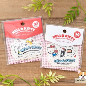 36 piezas / Sun-Star x Sanrio / Hello Kitty 50th Anniversary Sticker Flakes / Versión A - Versión B