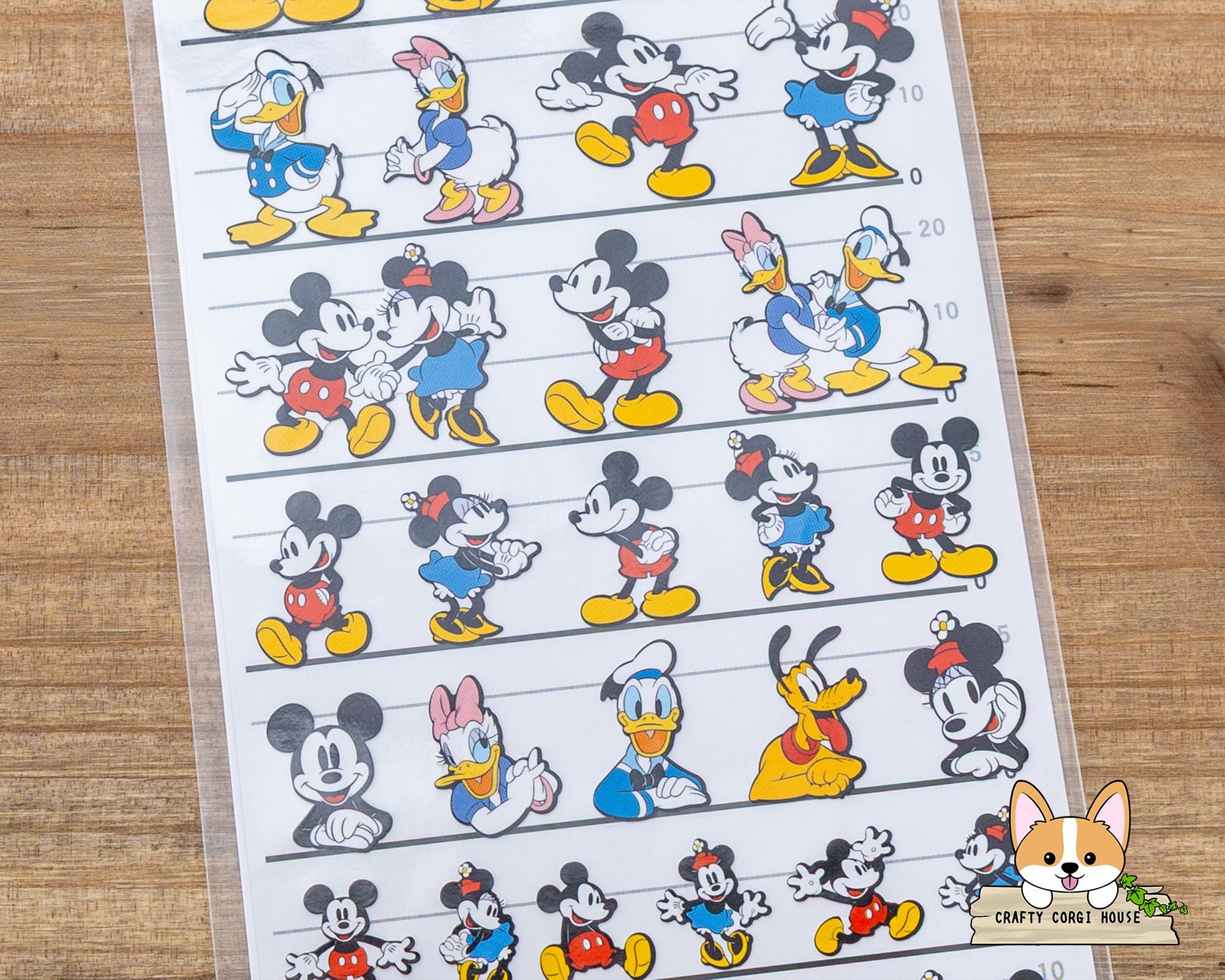 1シート | カミオ x ディズニー | 4サイズステッカー | ミッキー 