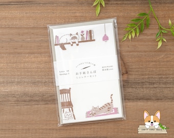 20 sheet 5 envelope set | Furukawashiko | OSAMPO Mini Letter Set | House Cats