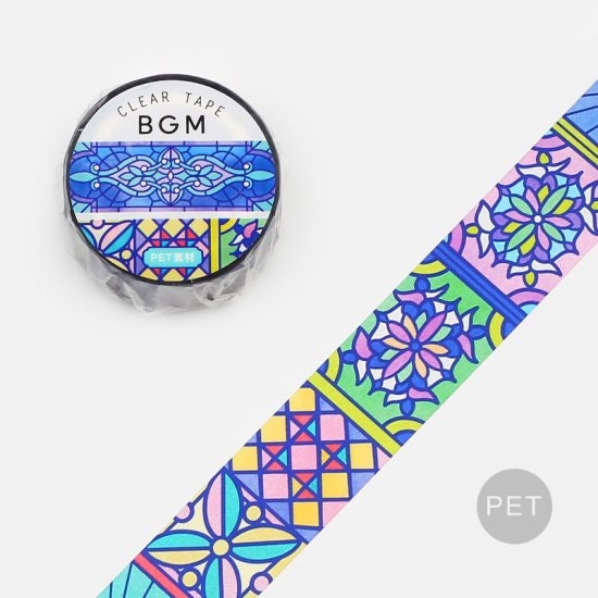 1 Roll | 20mm | BGM | Stained Glass Clear PET Tape | Kaleidoscope