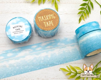 Cloud Washi Tape, Tree Washi Tape, Cute Washi Tape, Plant Washi Tape,  Masking Tape, Pastel Washi Tape, Gift Wrap Tape, Nature Themes 