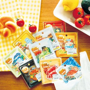 41 pc | Mind Wave | SUPERMARKET Die Cut Stickers | Meat - Seafood - Produce - Dairy - Bakery - Snacks - Condiments - Hot Food - Bento