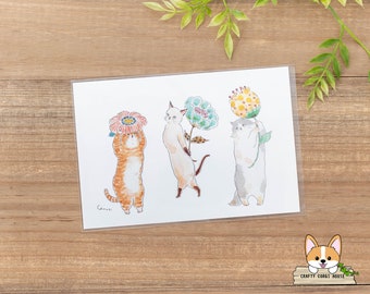 1 Sheet | Active X Tocoro Comugi | Cat Postcards | Music